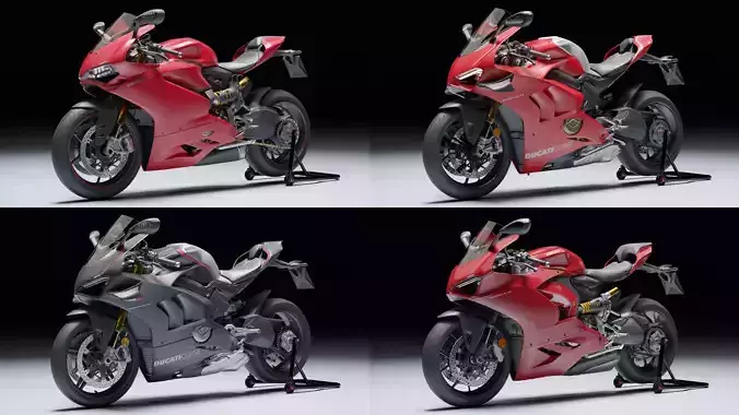 Ducati Panigale Line Pack 3D Model Collection