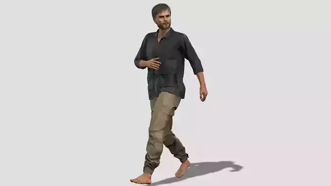 Realistic Male Character Game Ready 3D Model