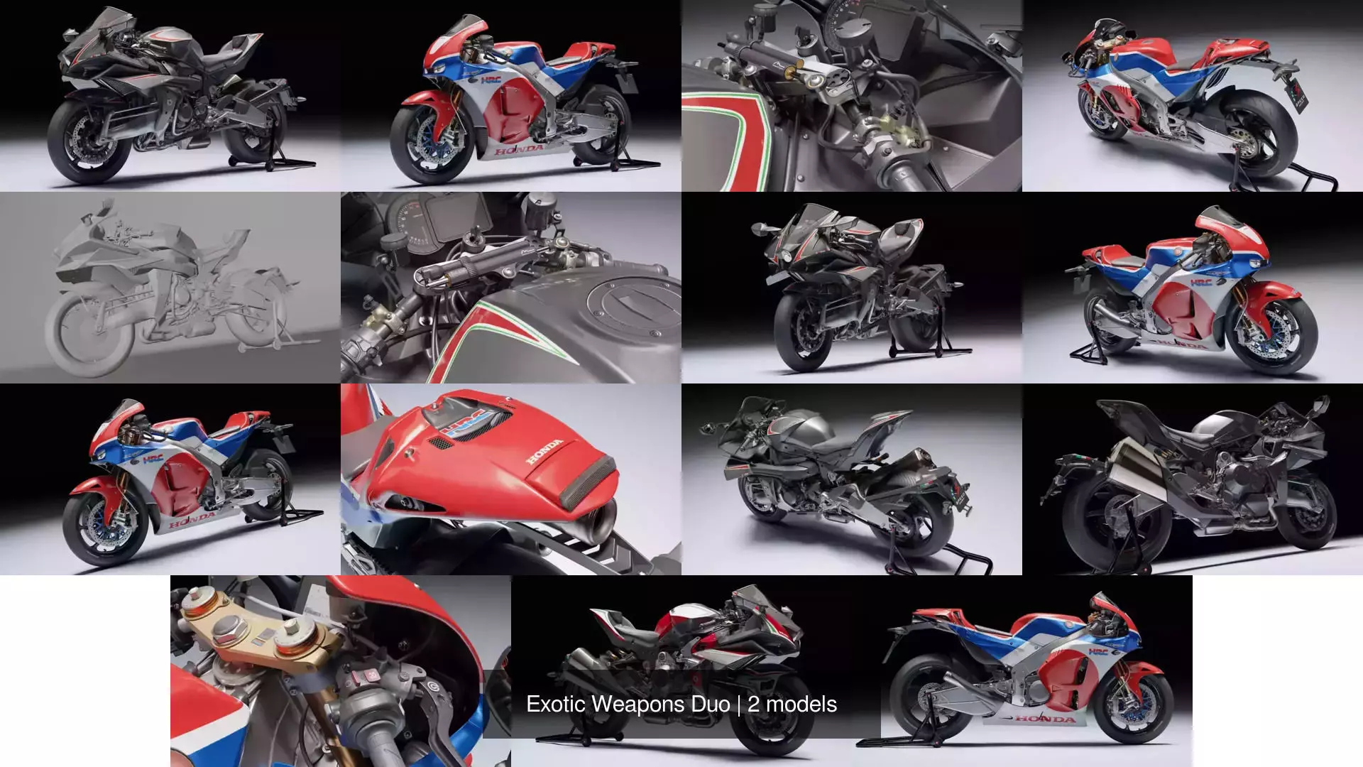 Exotic Weapons Duo 3D Model Collection_1