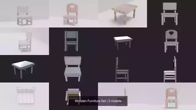 Wooden Furniture Set