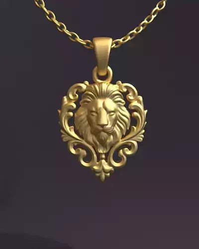 Lion Pendant Printable