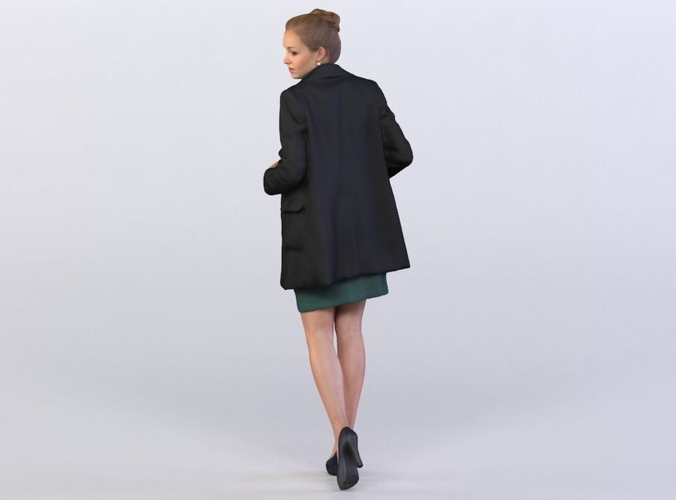 Petra 0162 Woman in a jacket walking away