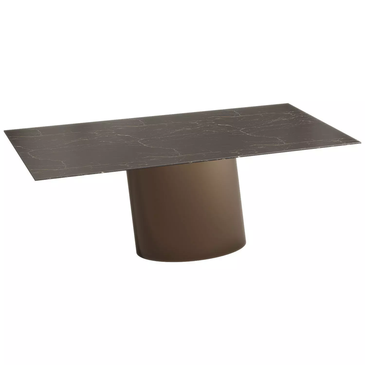 Dorado rectangular ceramic table Low-poly 3D model