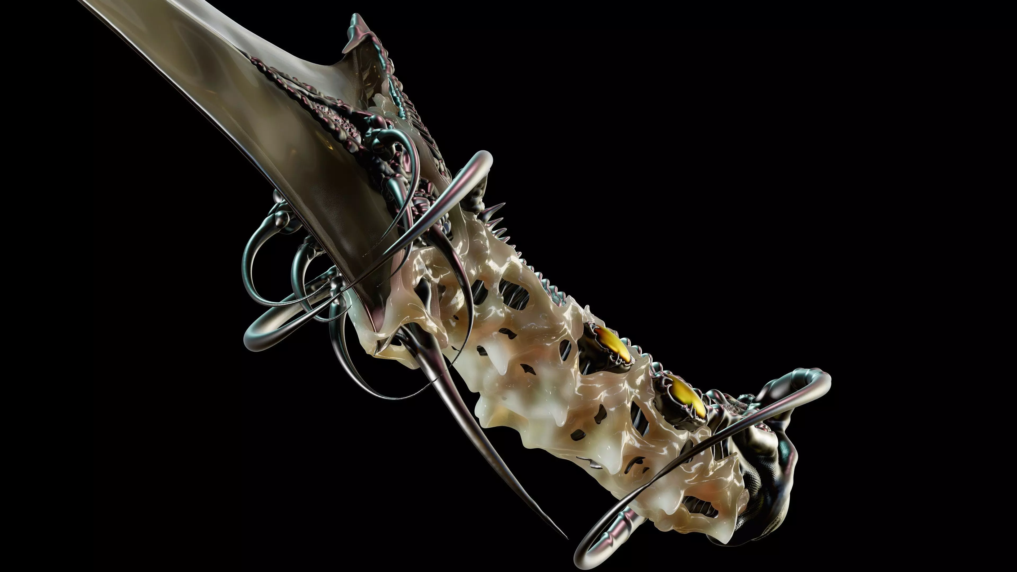 Karambit - Biomech Artifact Weapon 3D model_2