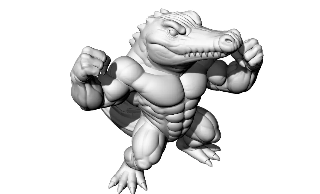 Krokodil 3D print model_1