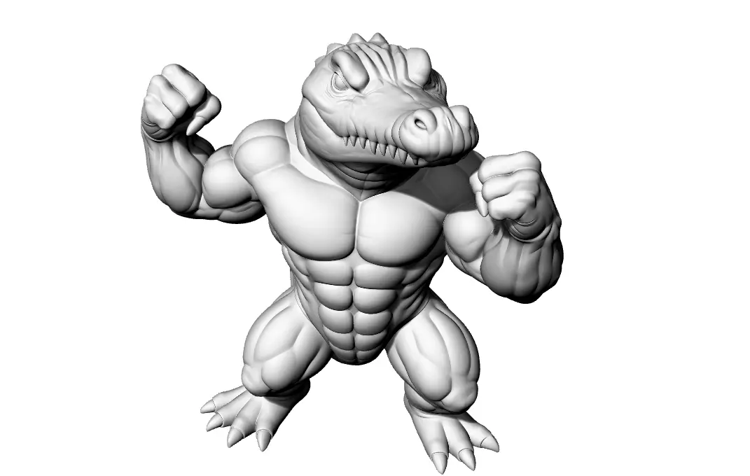 Krokodil 3D print model_5