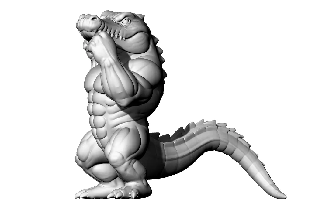 Krokodil 3D print model_4