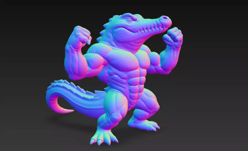 Krokodil 3D print model_2