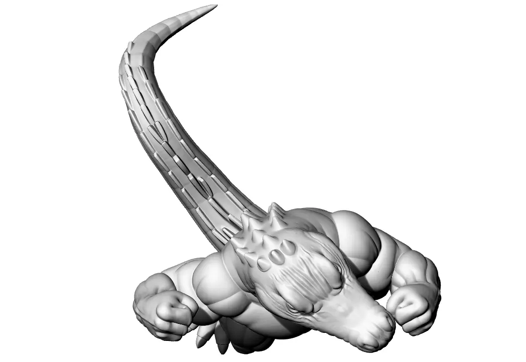 Krokodil 3D print model_6