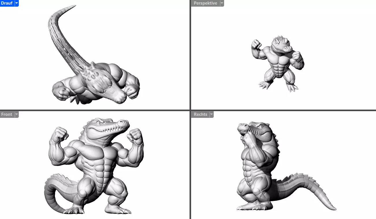 Krokodil 3D print model_8