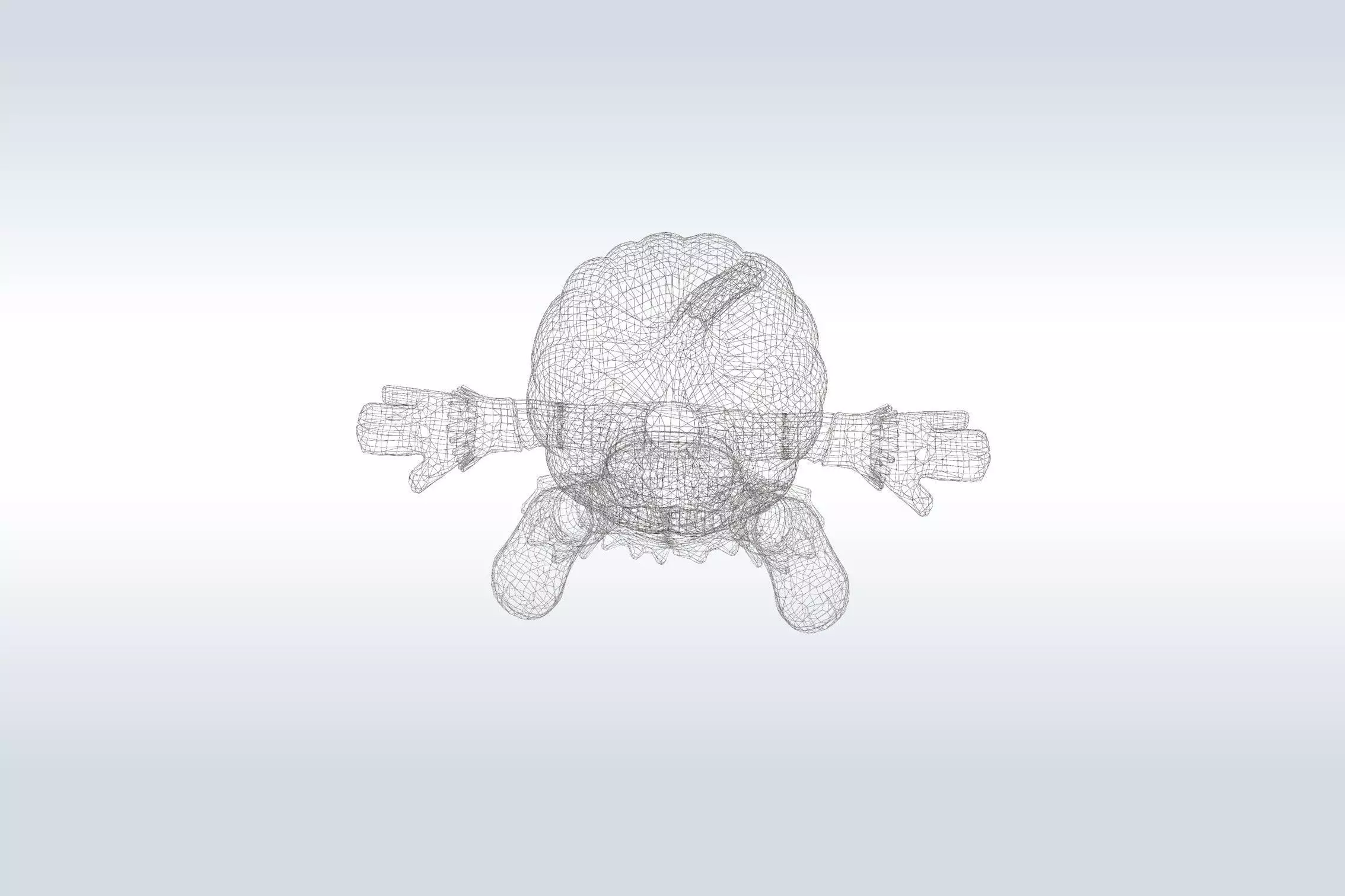 Scarecrow Pumpkin 3D Character  Low-poly 3D model_7