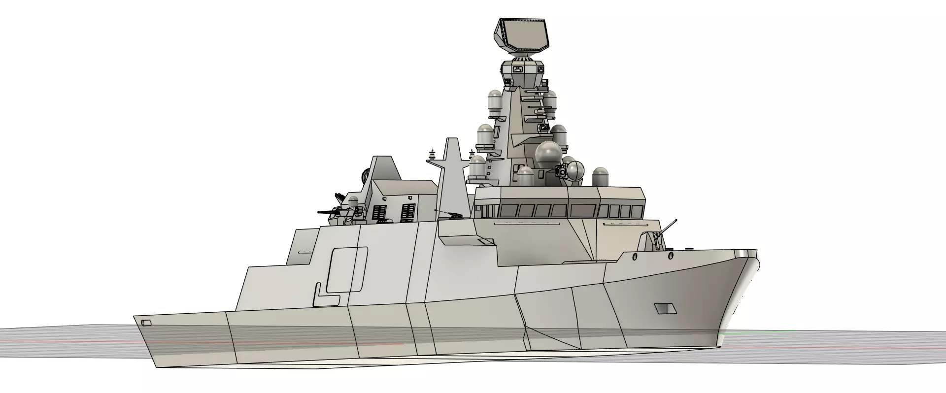 Istanbul-class frigate for Indonesian Navy  3D print model_19
