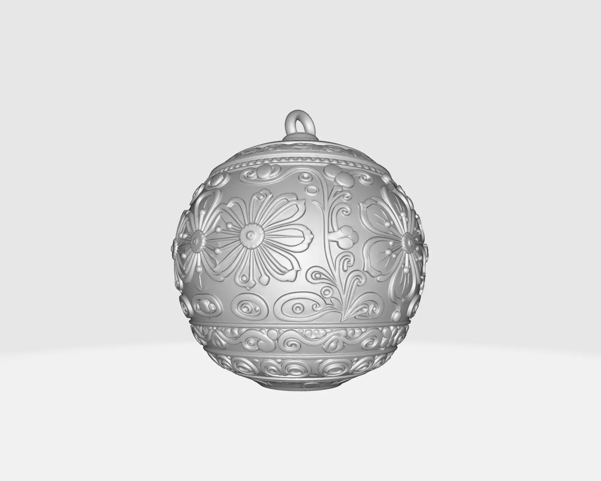 Elegant Ornate Christmas Ornament Decorative Holiday Bauble 3D print model_1