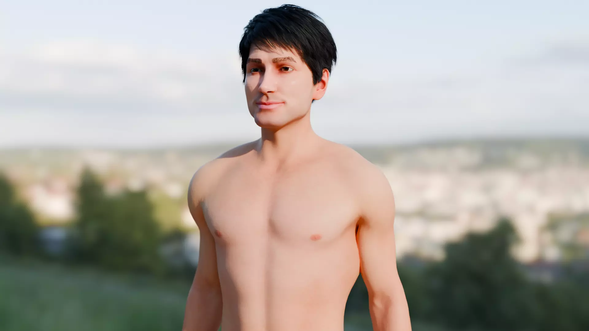 Realistic Caucasian Male - Fully Rigged Low Poly Face Rig Low-poly 3D model