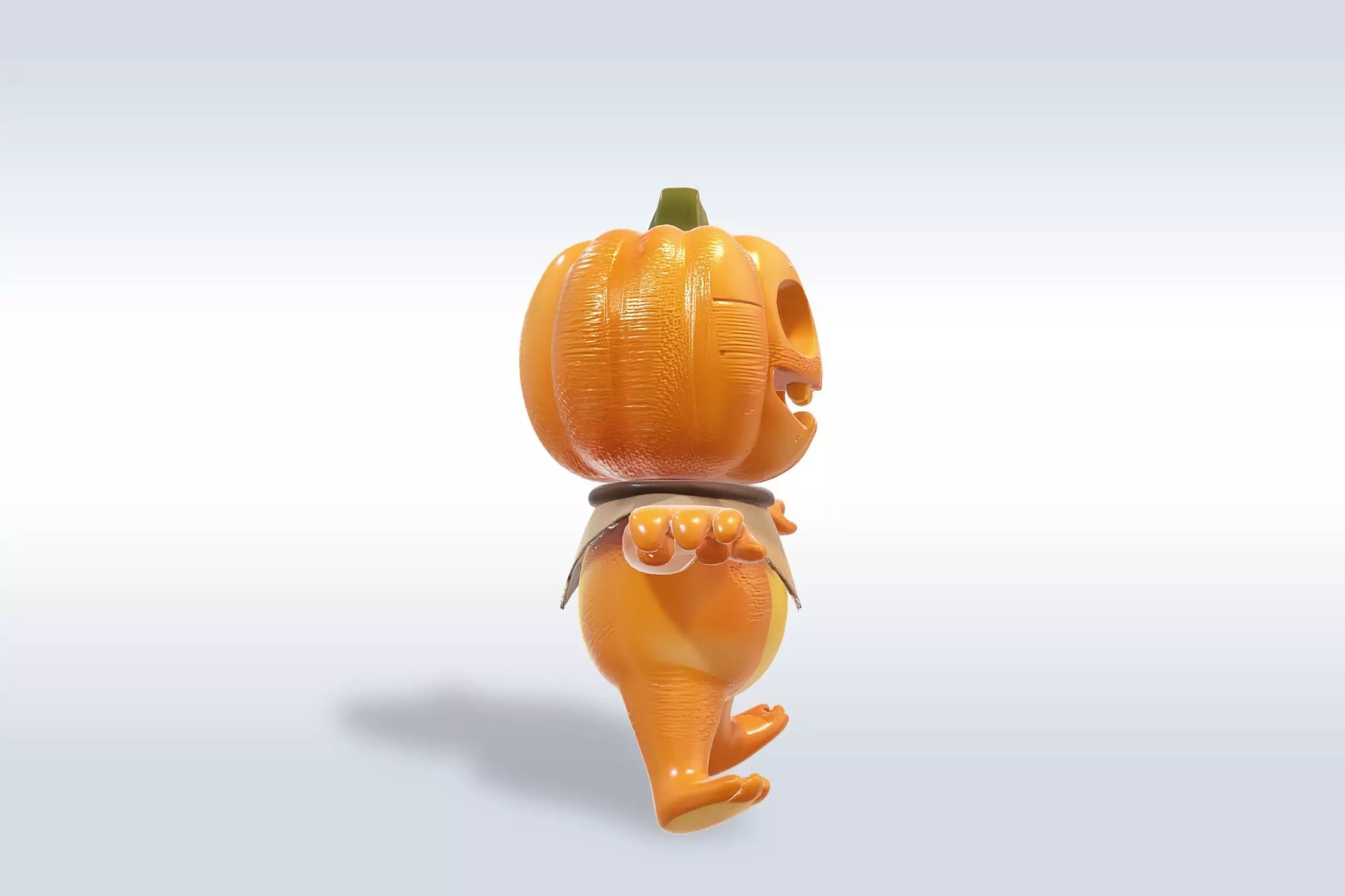 Cheerful Pumpkin Cute Halloween 3D model_4