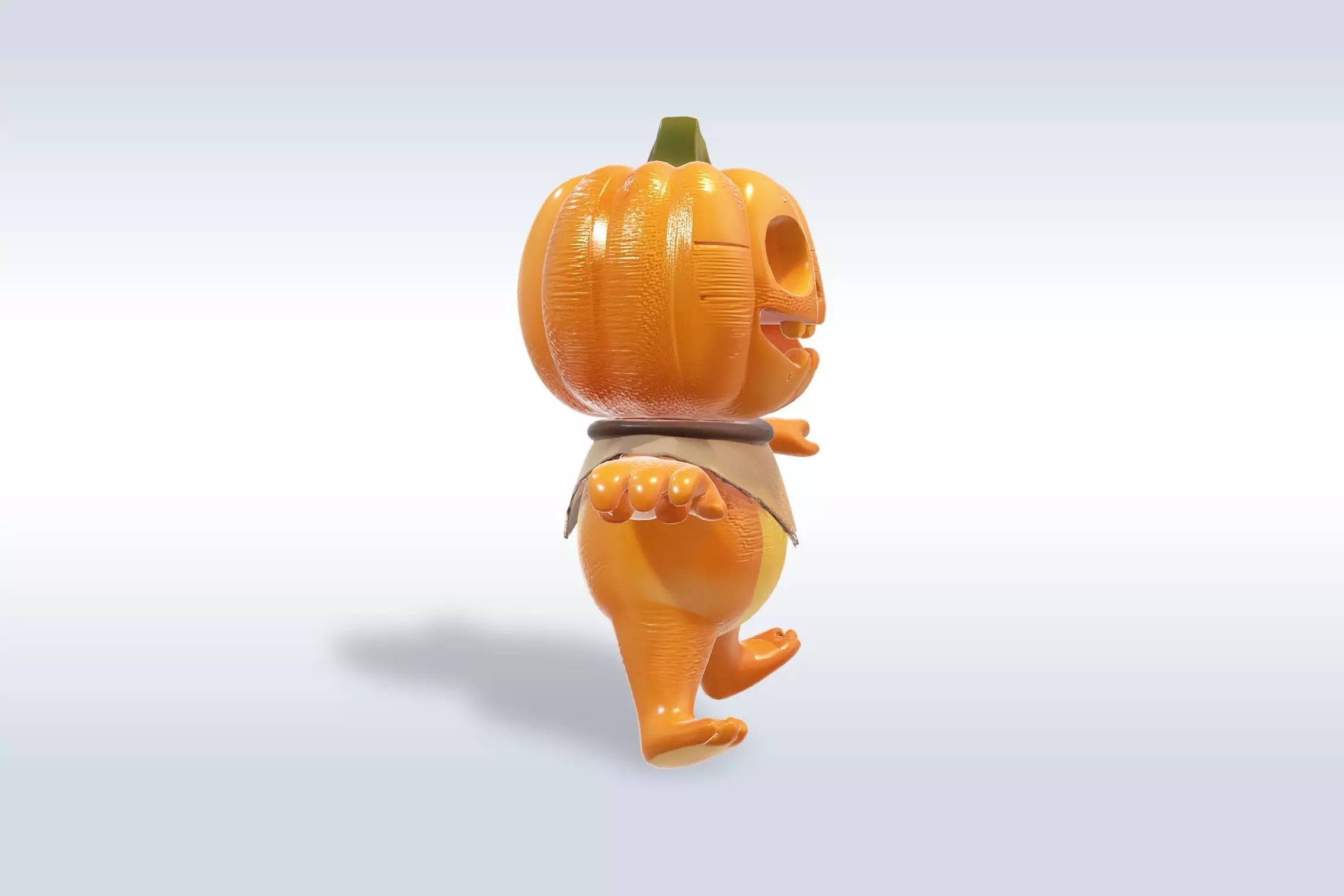 Cheerful Pumpkin Cute Halloween 3D model_1