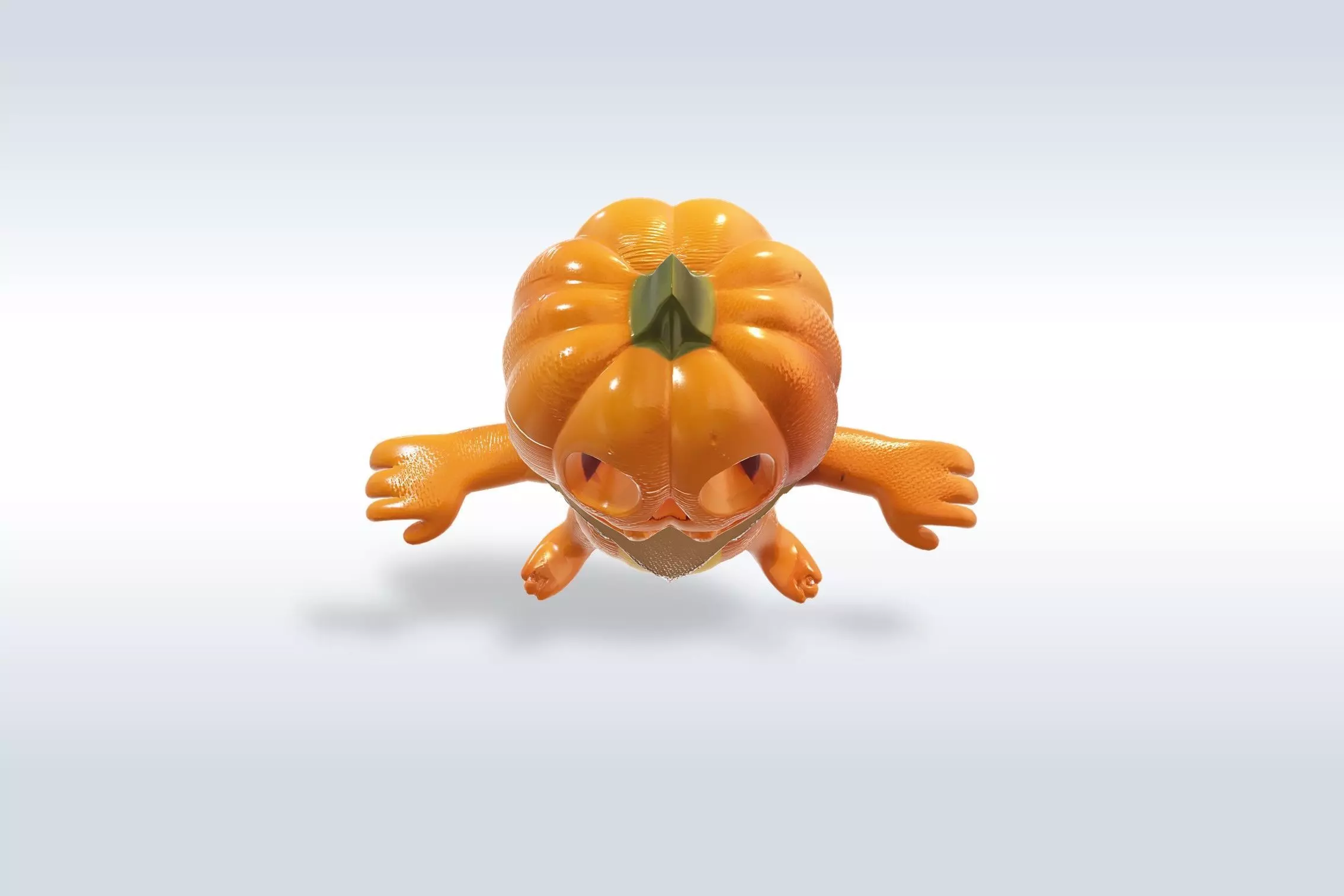 Cheerful Pumpkin Cute Halloween 3D model_3