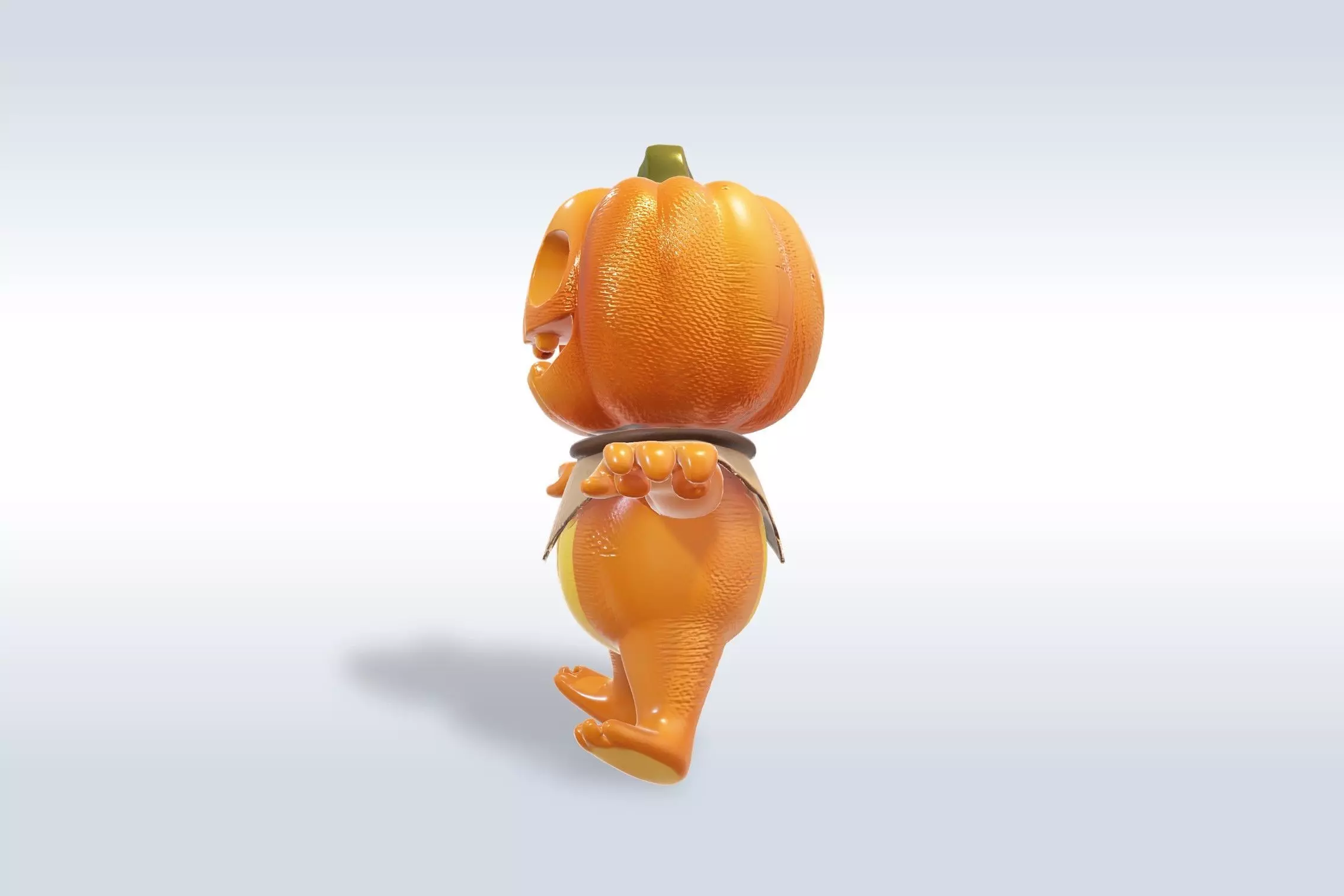 Cheerful Pumpkin Cute Halloween 3D model_2