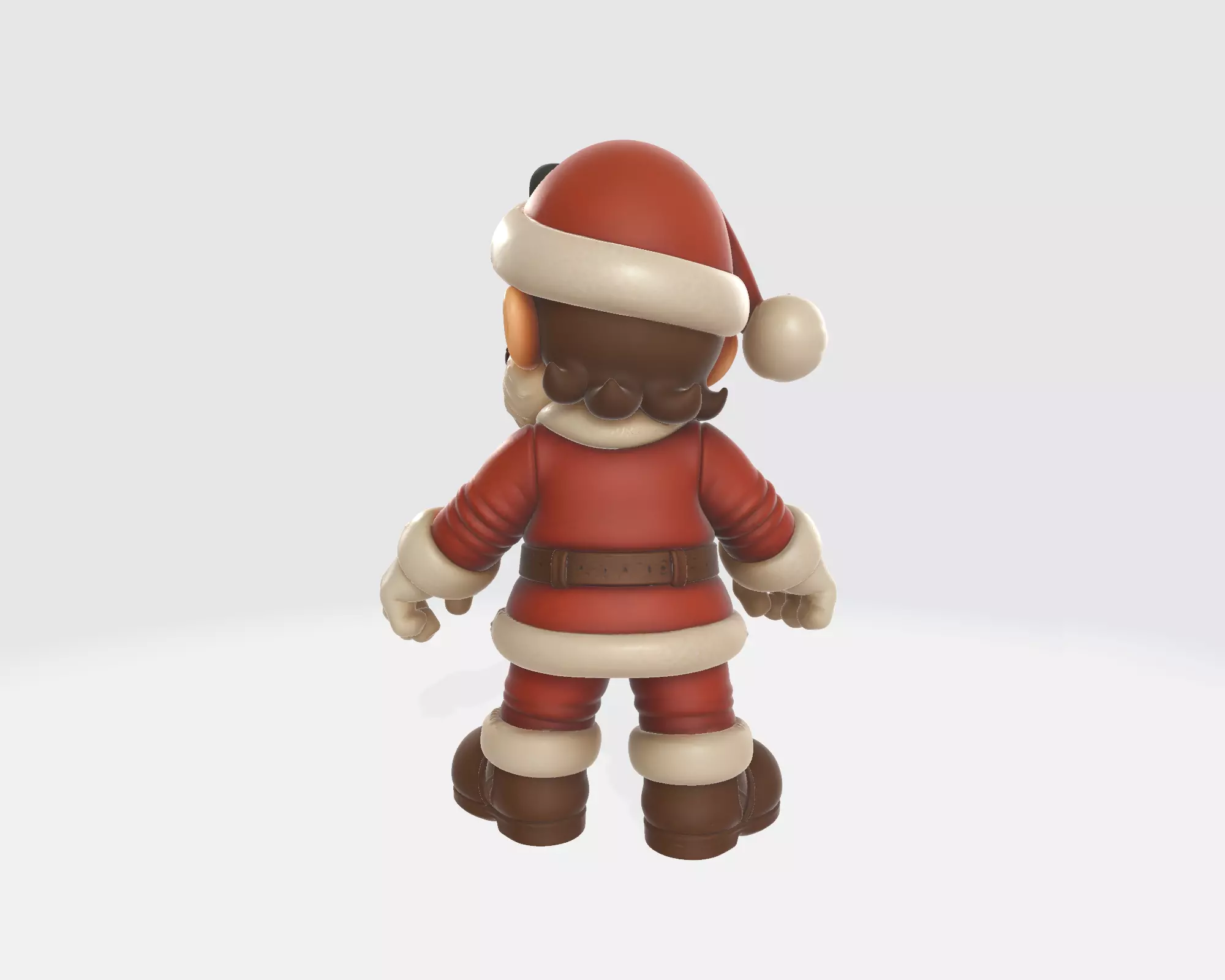 Santa Mario Figure Festive Holiday Mario Figurine Christmas 3D print model_4