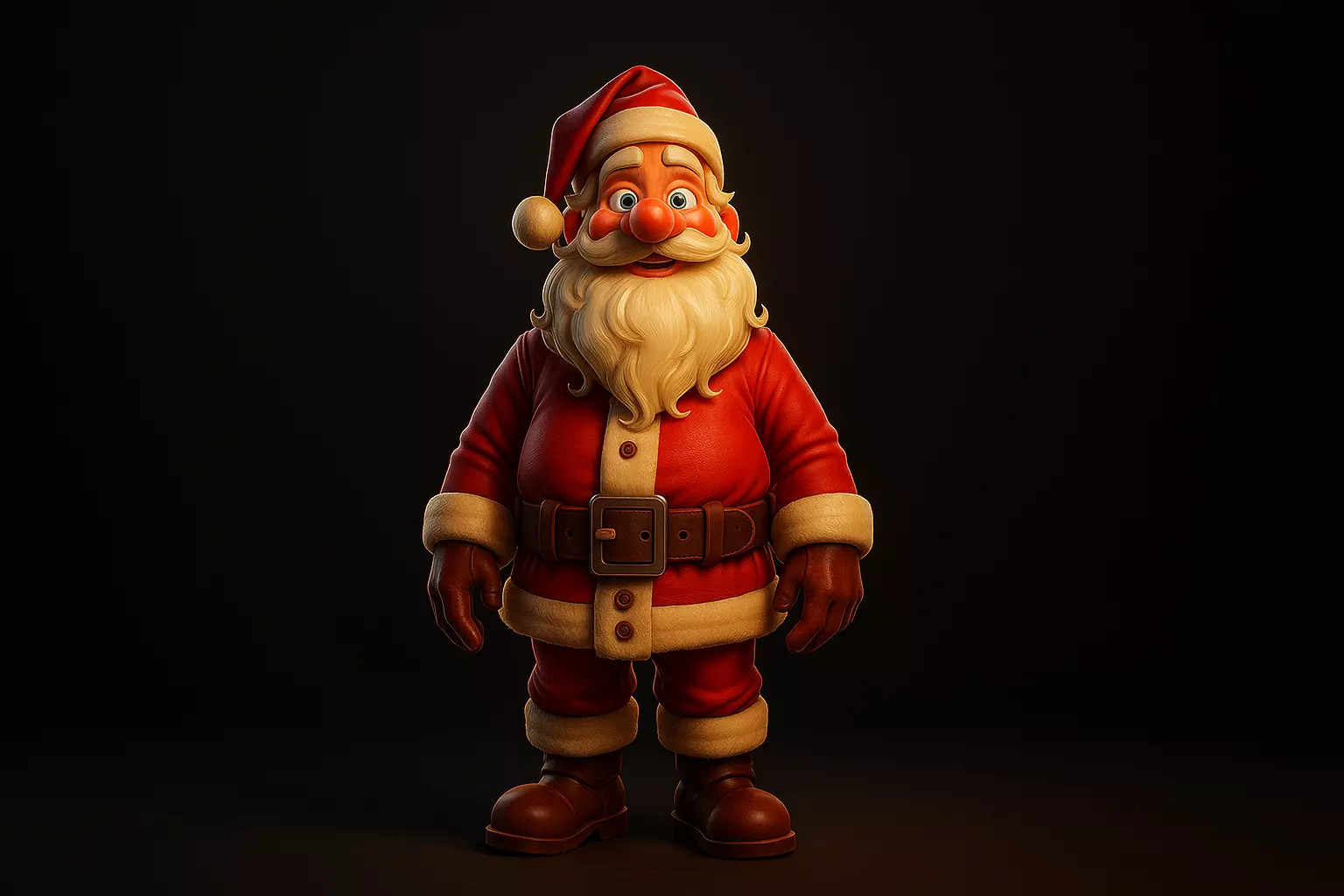 Santa Claus Figurine Festive Holiday Christmas 3D print model_0