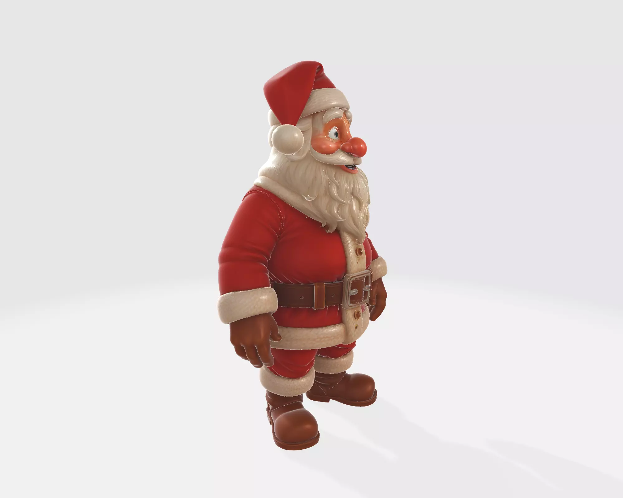 Santa Claus Figurine Festive Holiday Christmas 3D print model_8