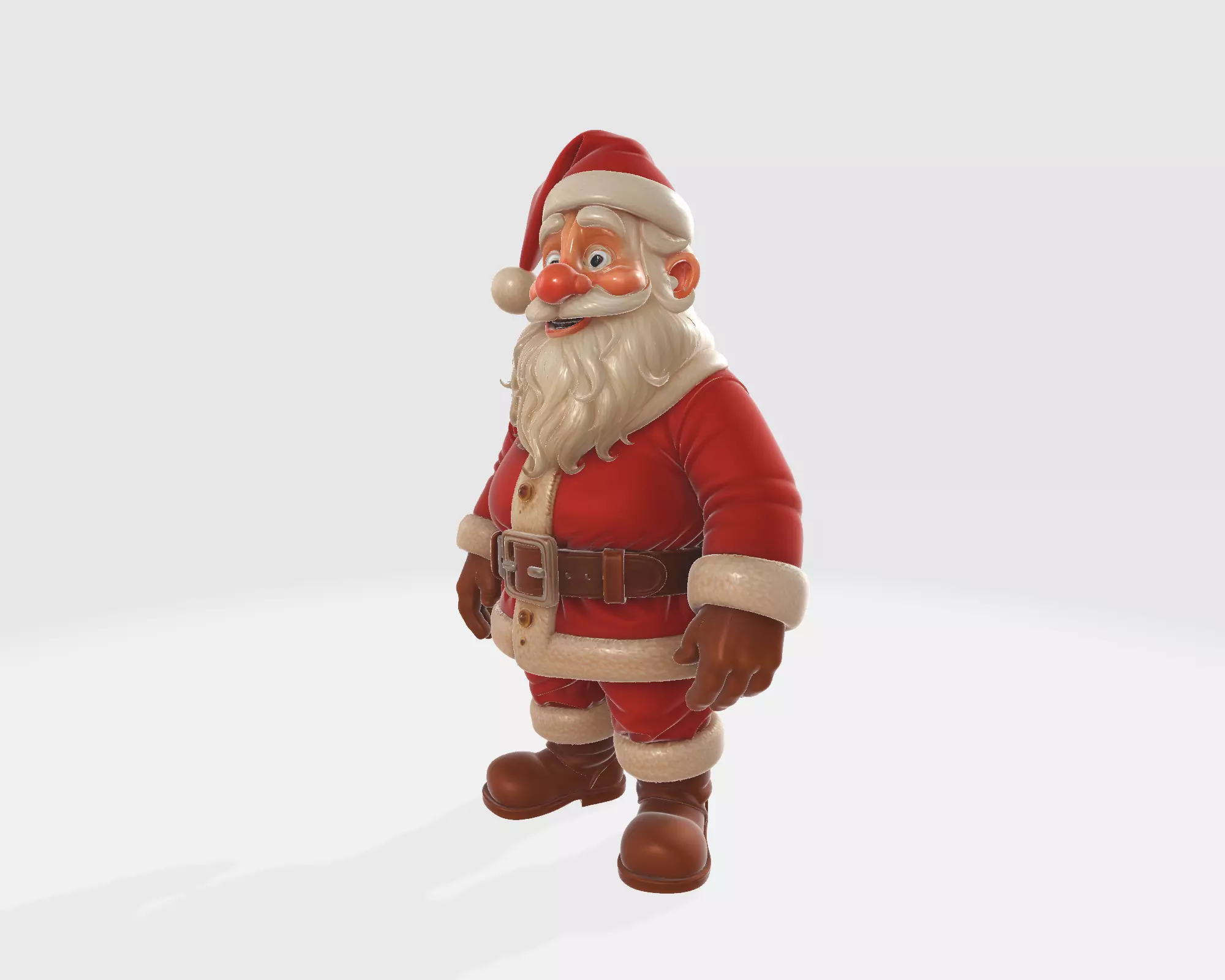 Santa Claus Figurine Festive Holiday Christmas 3D print model_6