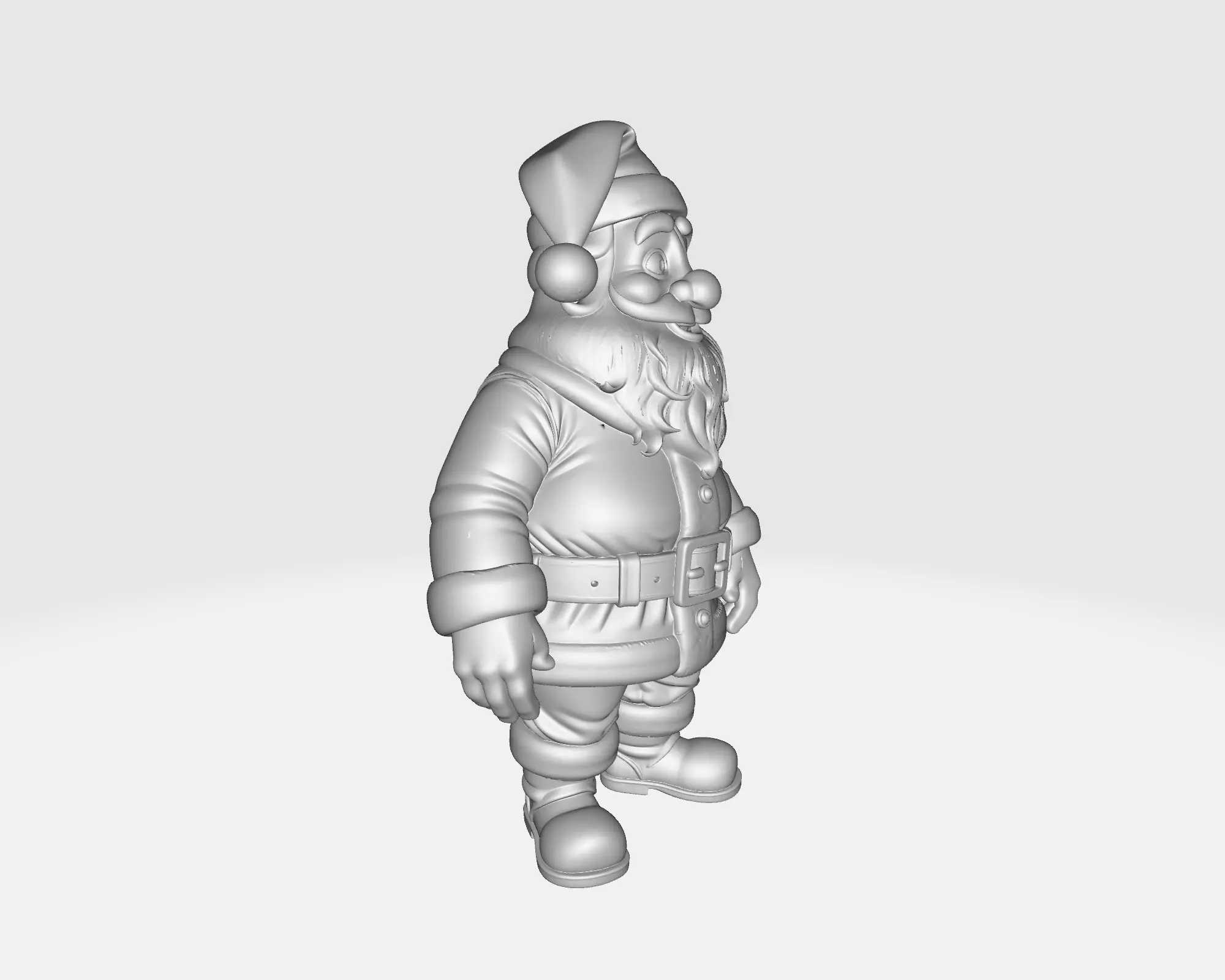 Santa Claus Figurine Festive Holiday Christmas 3D print model_3