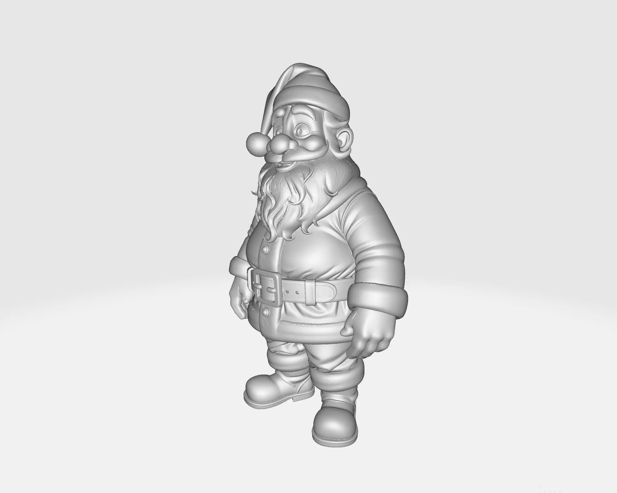 Santa Claus Figurine Festive Holiday Christmas 3D print model_2