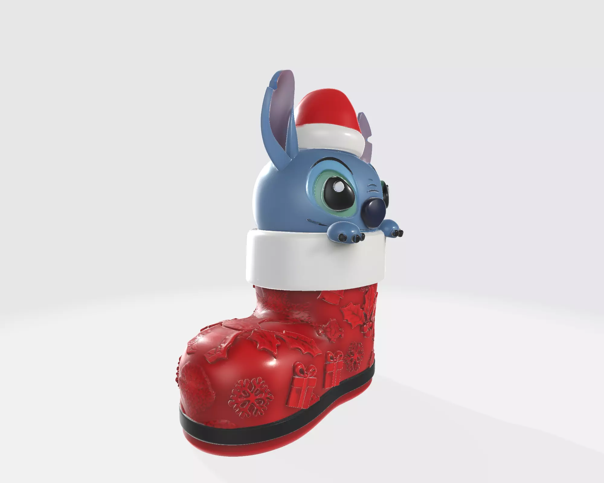 Cute Stitch Christmas Boot Ornament Holiday Decoration 3D print model_8