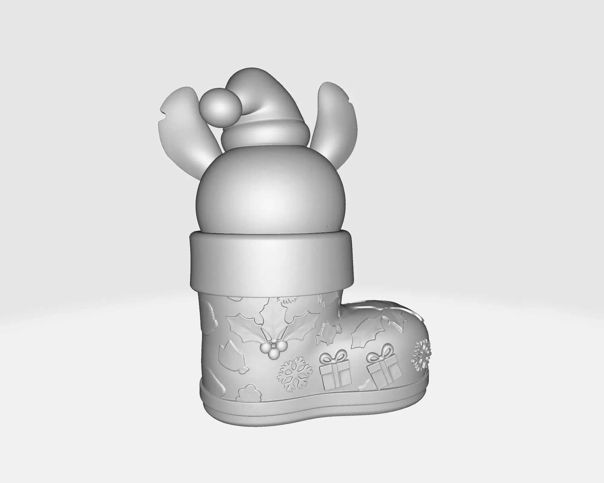 Cute Stitch Christmas Boot Ornament Holiday Decoration 3D print model_3