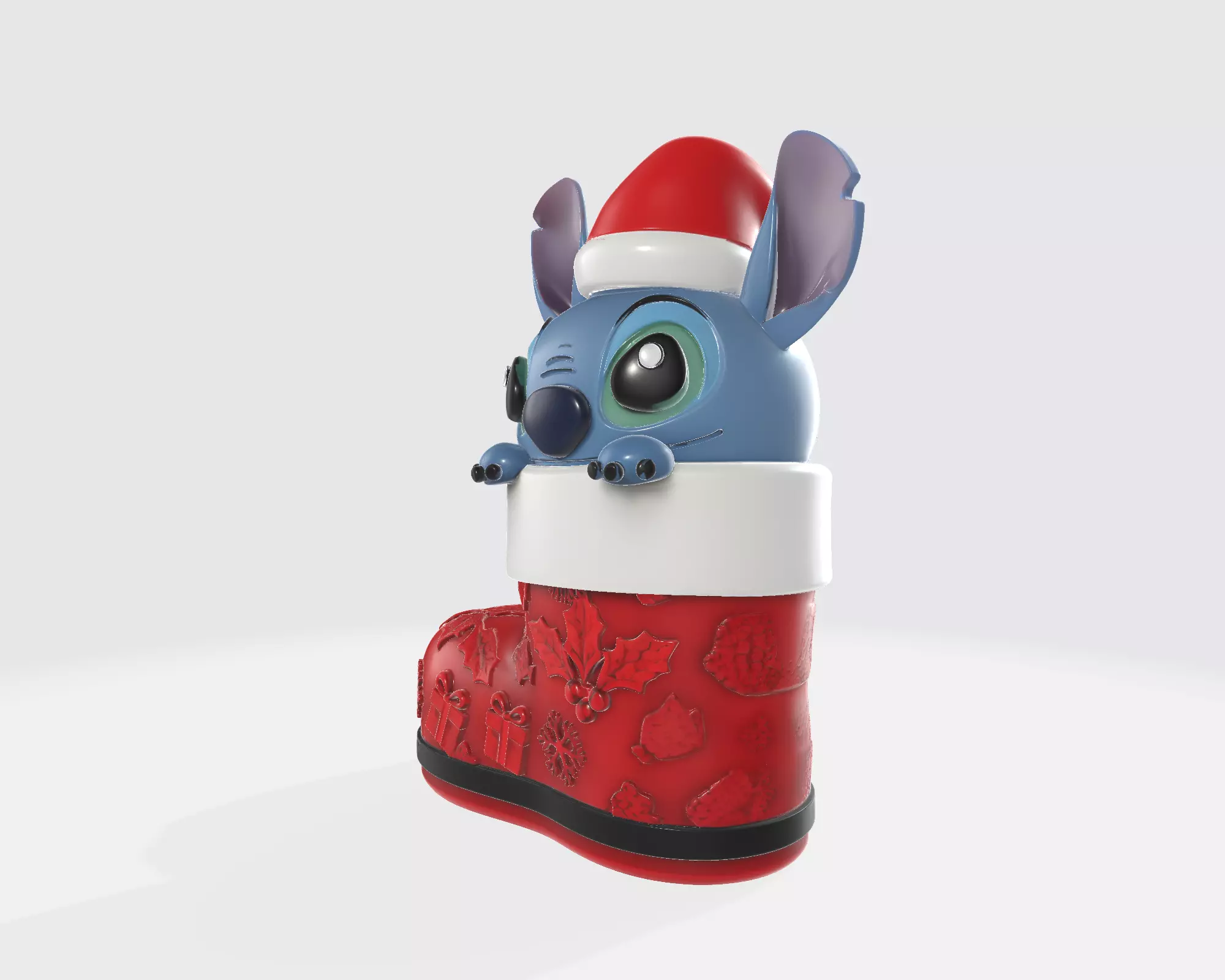Cute Stitch Christmas Boot Ornament Holiday Decoration 3D print model_6