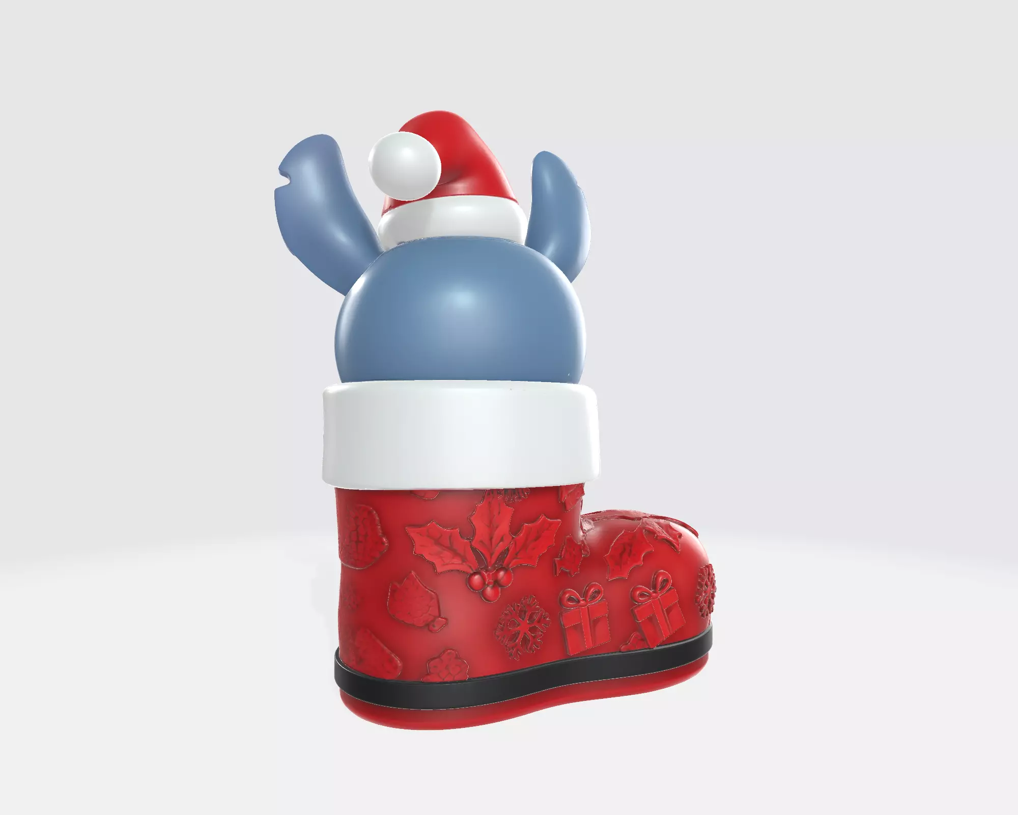 Cute Stitch Christmas Boot Ornament Holiday Decoration 3D print model_7