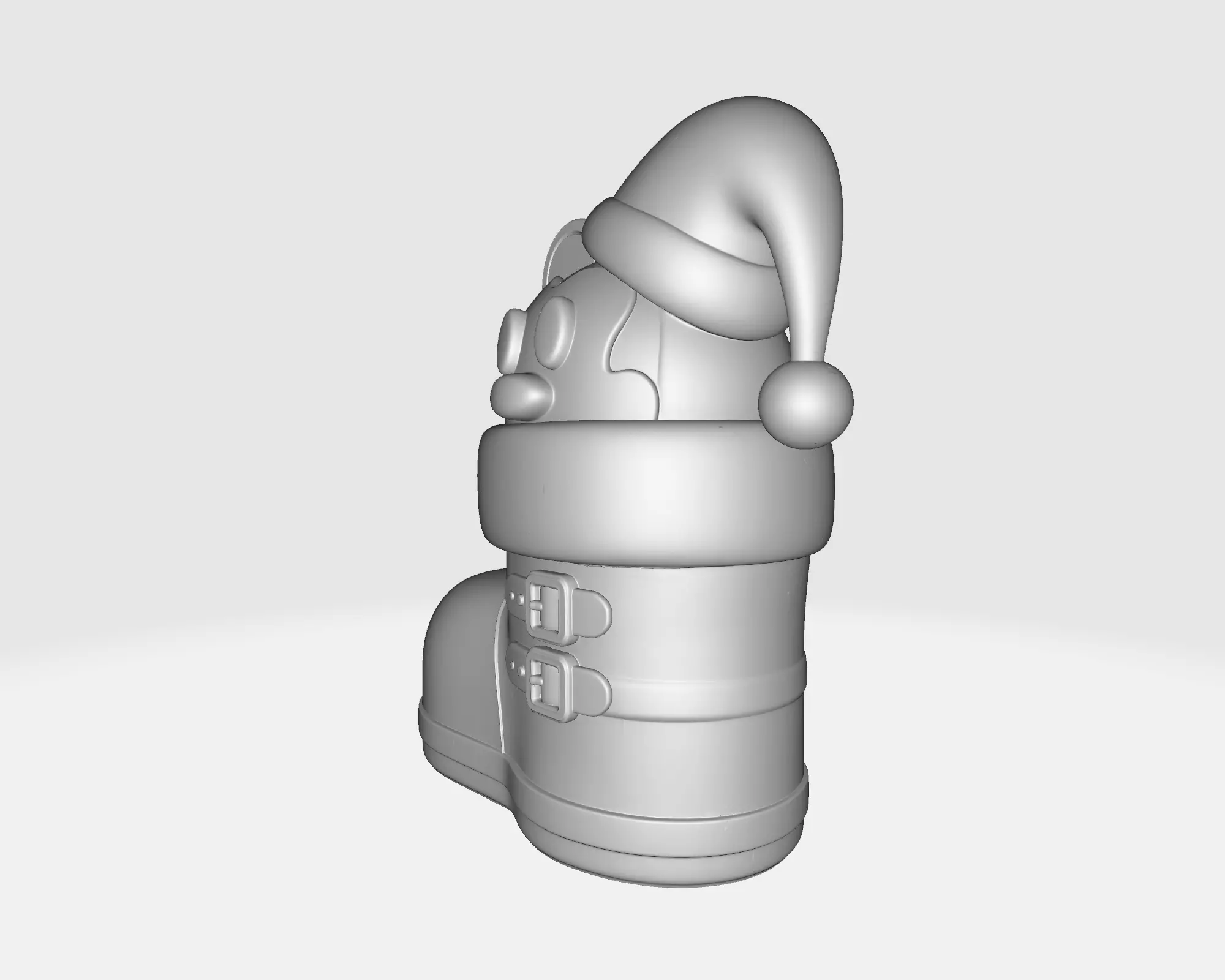Christmas Cartoon Mouse Boot Ornament Cute Holiday Decoration 3D print model_2