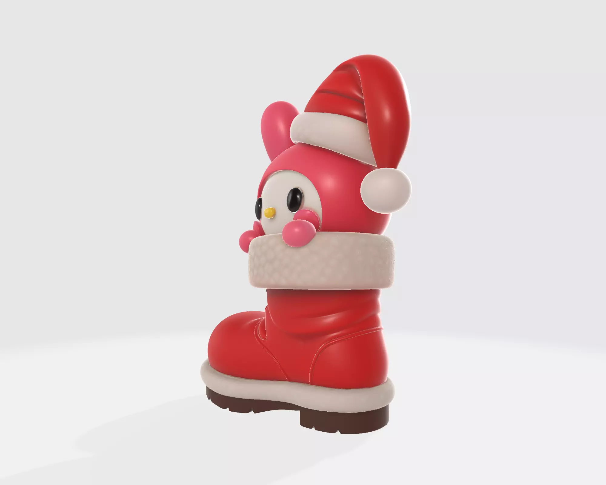 Hello Kitty Christmas Boot Figurine Kawaii Bunny Ornament 3D print model_6