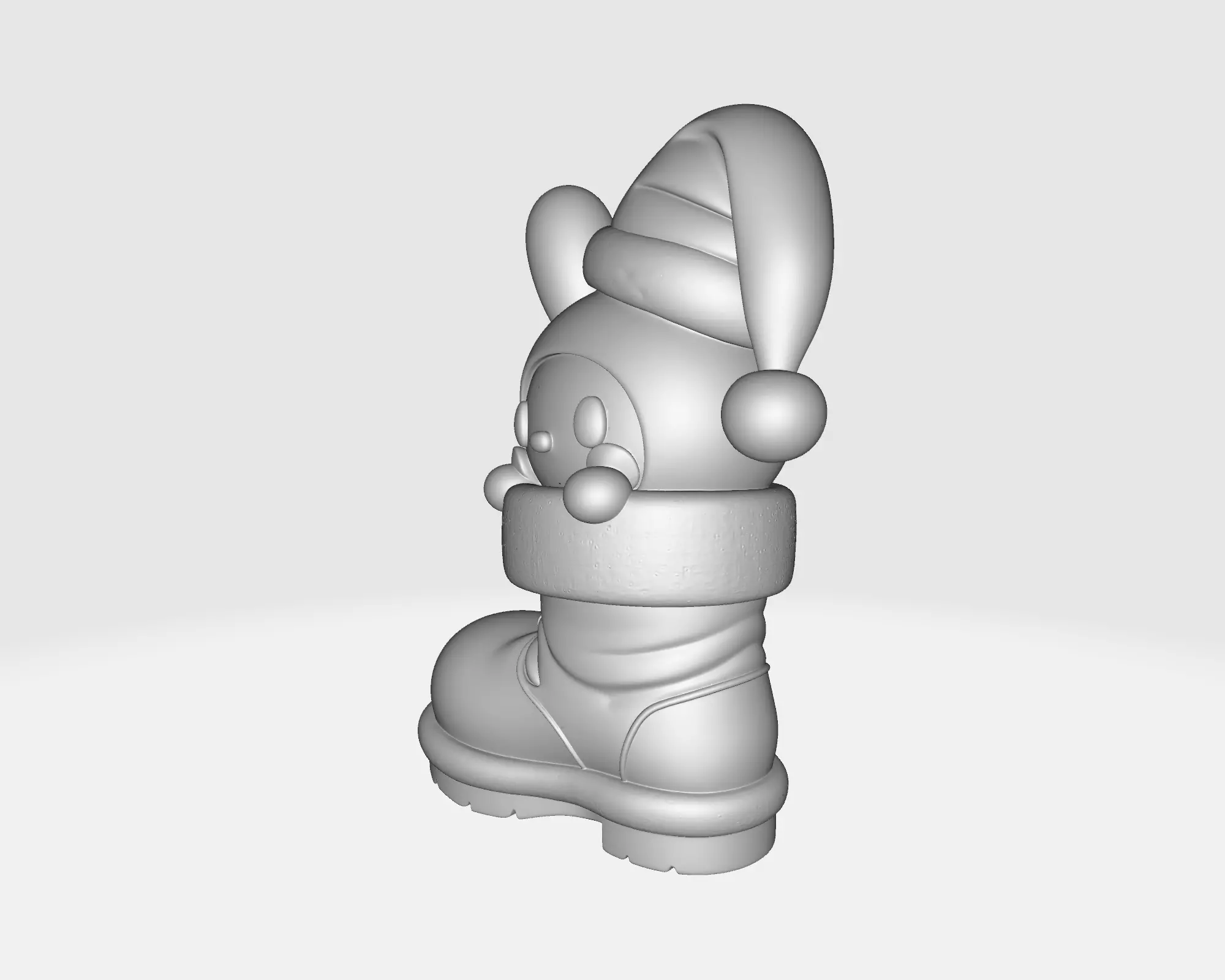 Hello Kitty Christmas Boot Figurine Kawaii Bunny Ornament 3D print model_2