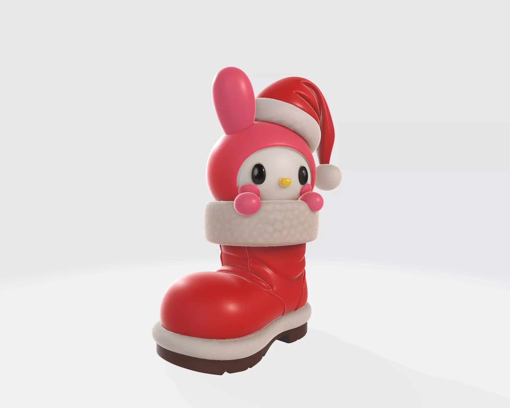 Hello Kitty Christmas Boot Figurine Kawaii Bunny Ornament 3D print model_8