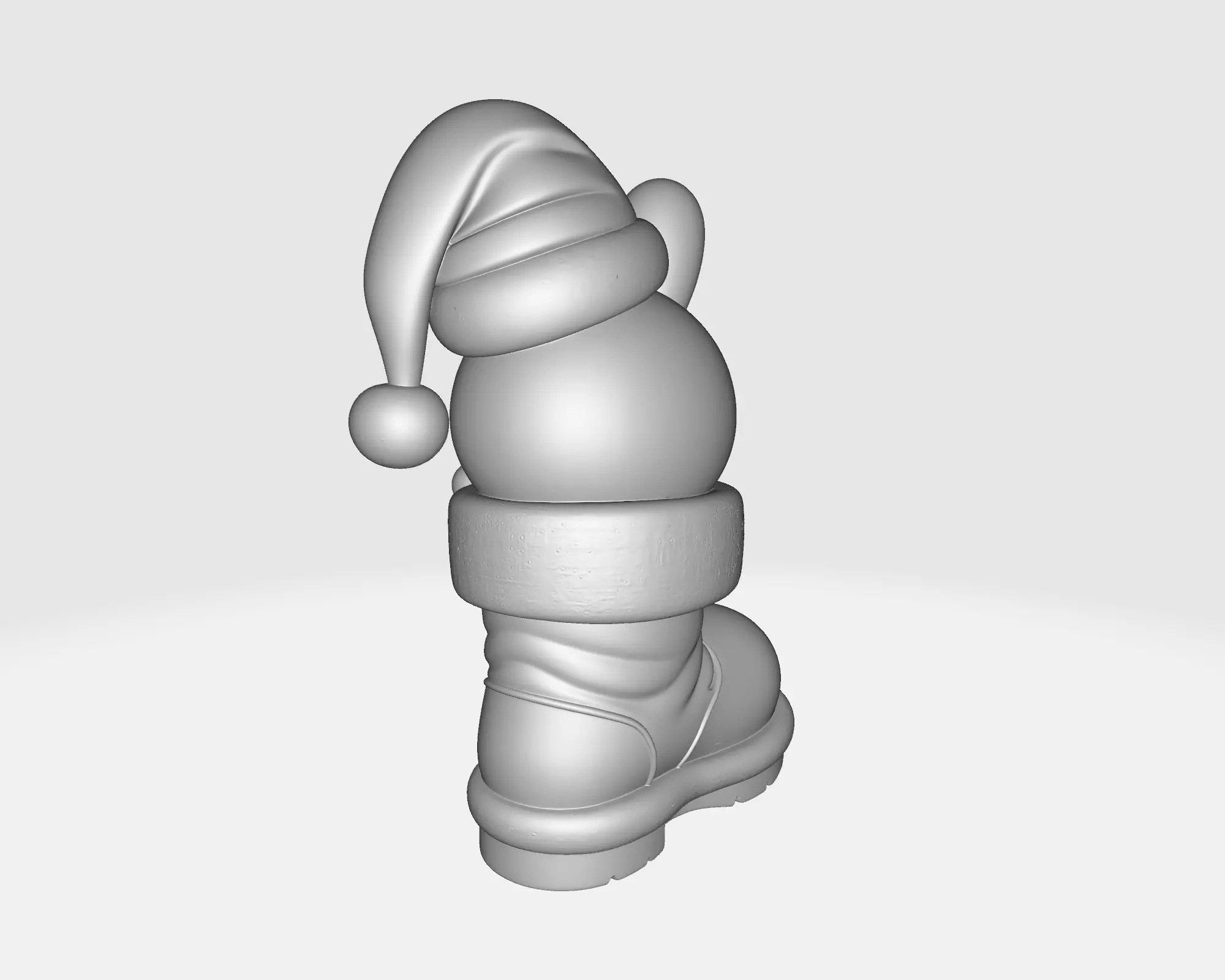 Hello Kitty Christmas Boot Figurine Kawaii Bunny Ornament 3D print model_3