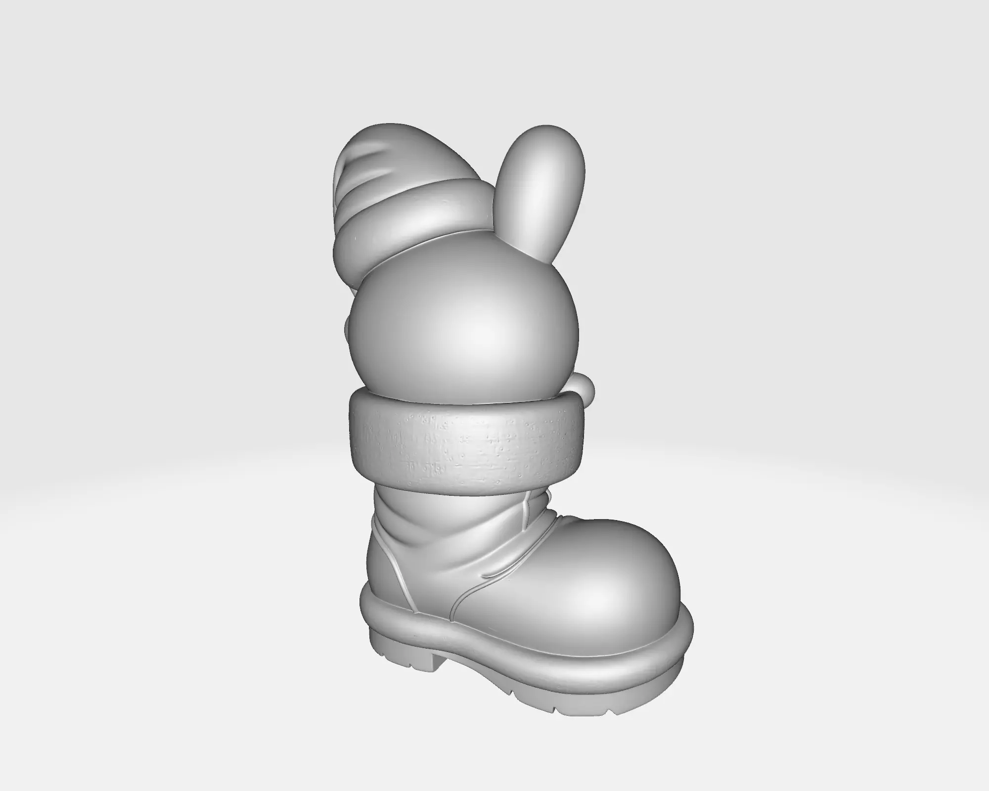 Hello Kitty Christmas Boot Figurine Kawaii Bunny Ornament 3D print model_4