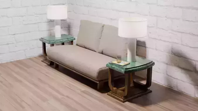 Art Deco Inspired Sofa Side Table