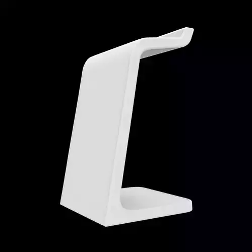Angled Minimal Headphone Stand 3D Print Model
