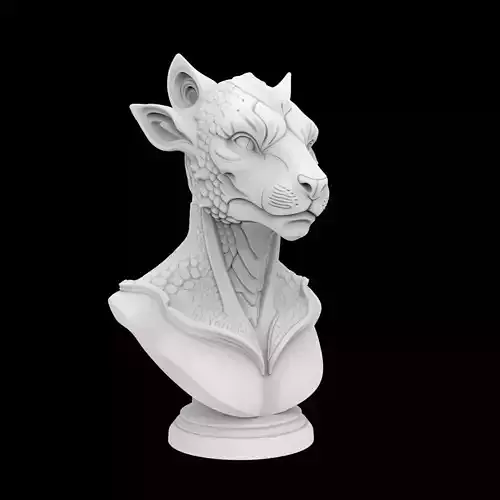 Bust of Animal Hybrid 3D Print Model