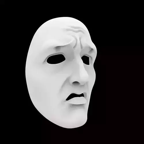 Confused Look Mask 3D Print Model