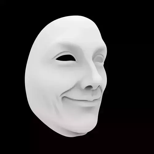 Gentle Smile Mask 3D Print Model