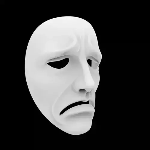 Melancholic Mask 3D Print Model
