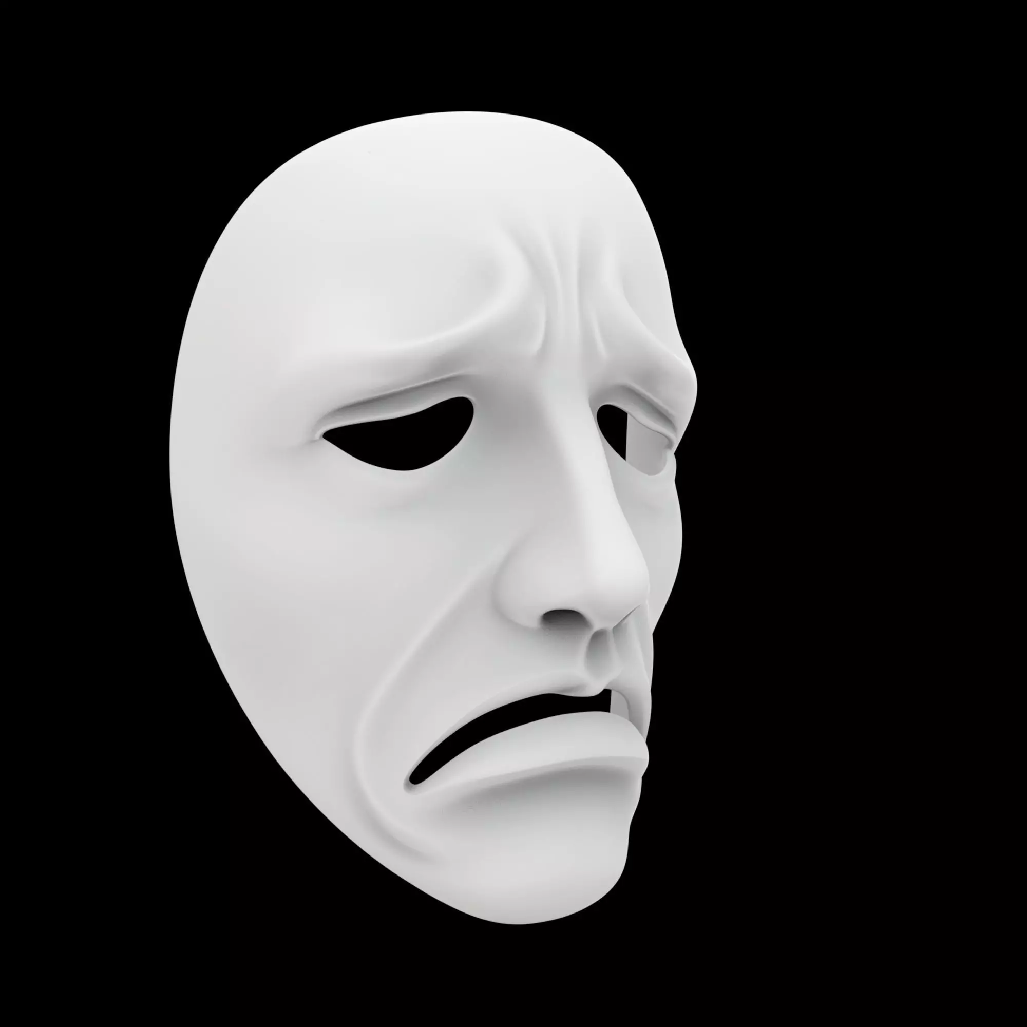 Melancholic Mask 3D Print Model 3D print model