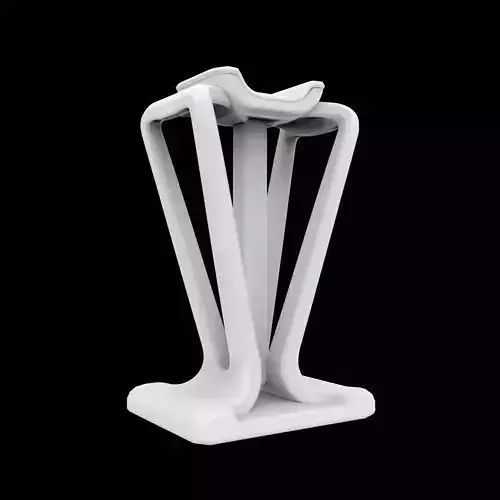 Minimalist Headphone Stand 3D Print Model