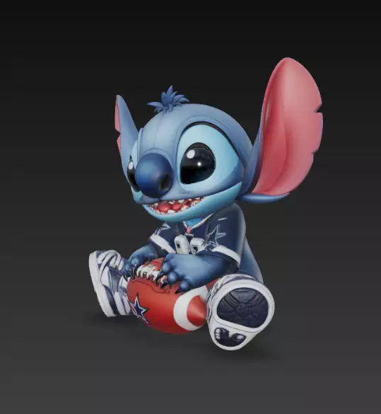 Stitch - Collectable figure 17 American Football 3D print model_2