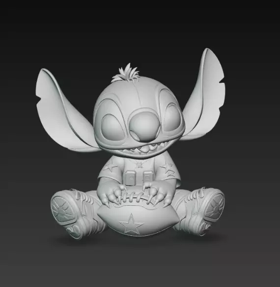 Stitch - Collectable figure 17 American Football 3D print model_1