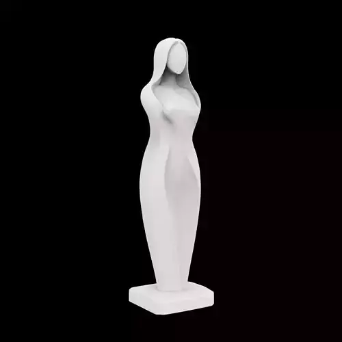 Minimalist Statue of Woman 3D Print Model