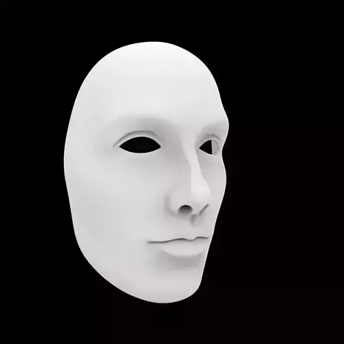 Neutral Calm Mask 3D Print Model